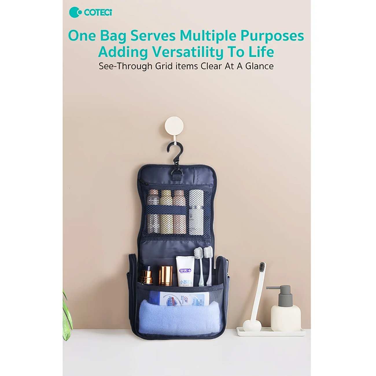 کیف لوازم آرایشی و بهداشتی مسافرتی تاشو کوتسی TR-040