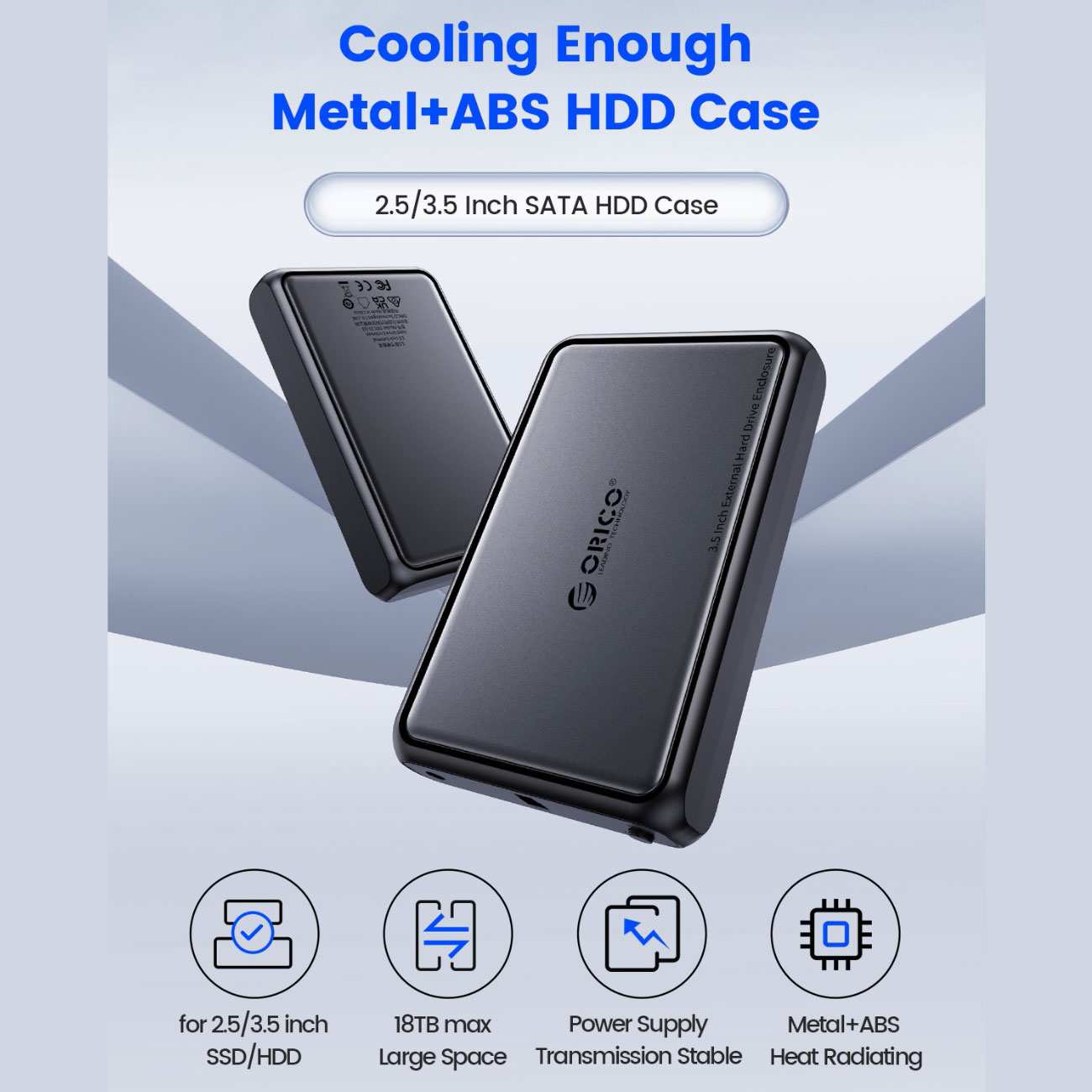 باکس هارد 2.5 اینچی و 3.5 اینچی USB 3.0 و تایپ سی به SATA اوریکو DDL35-C3