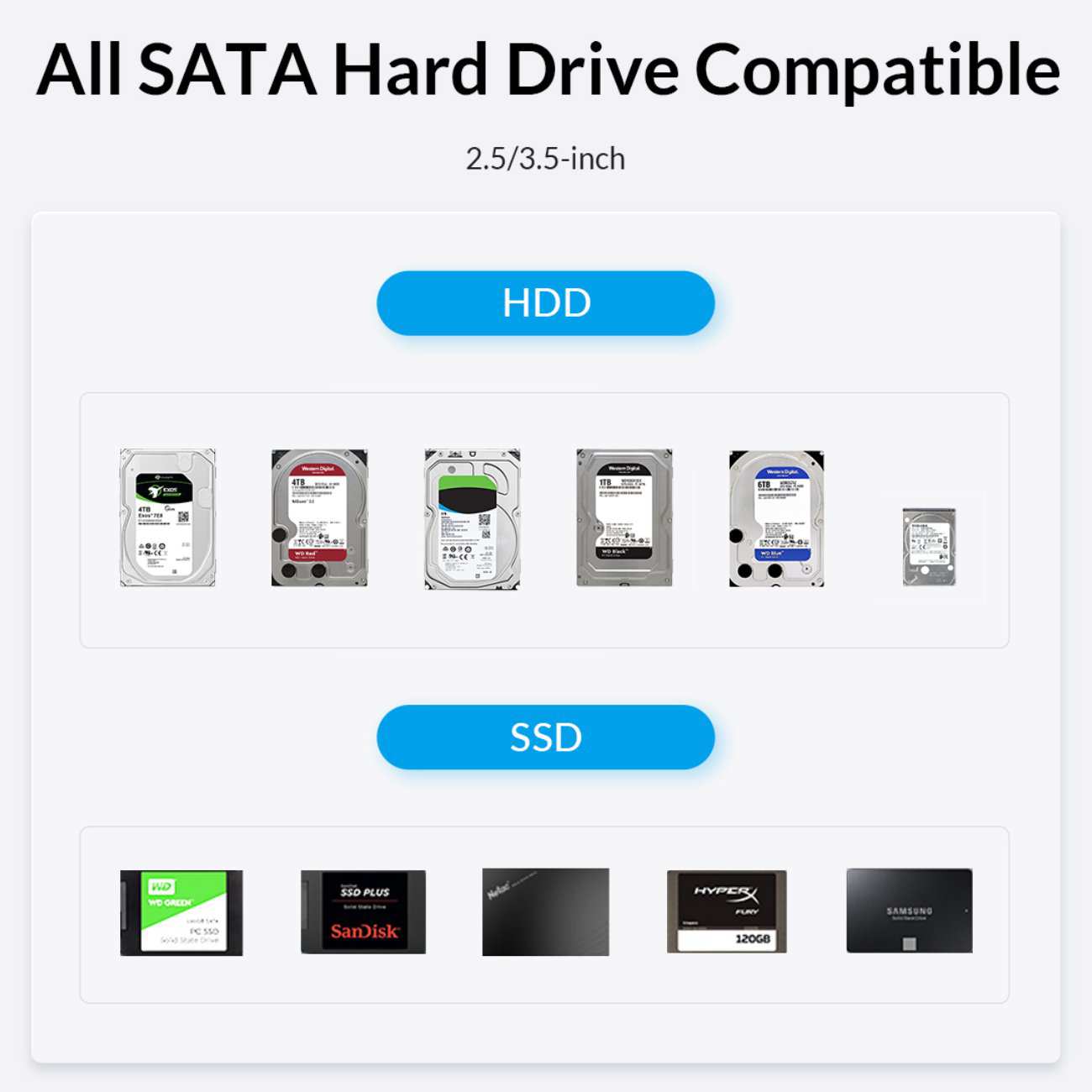 باکس هارد 2.5 و 3.5 اینچی تک سینی اوریکو 6819c3-v1