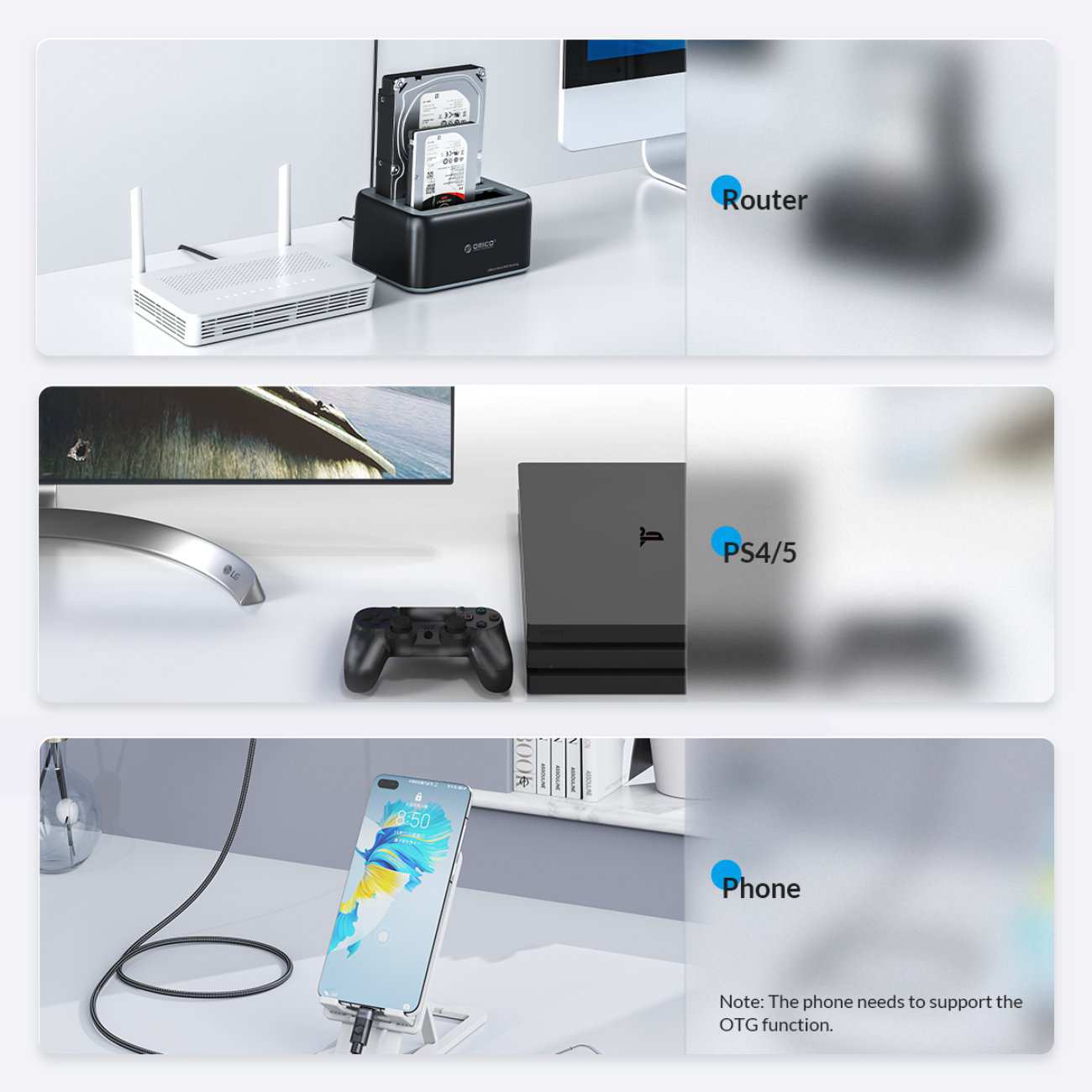 باکس هارد 2.5 و 3.5 اینچی تک سینی اوریکو 6819c3-v1