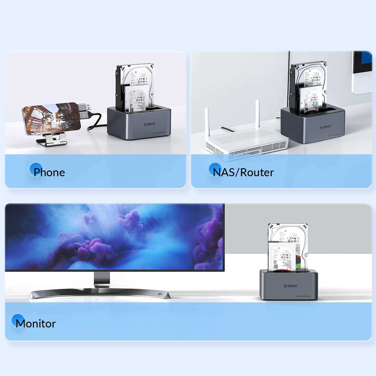 باکس هارد 2.5 اینچ و 3.5 اینچ یک سینی تایپ سی اوریکو 6616C3