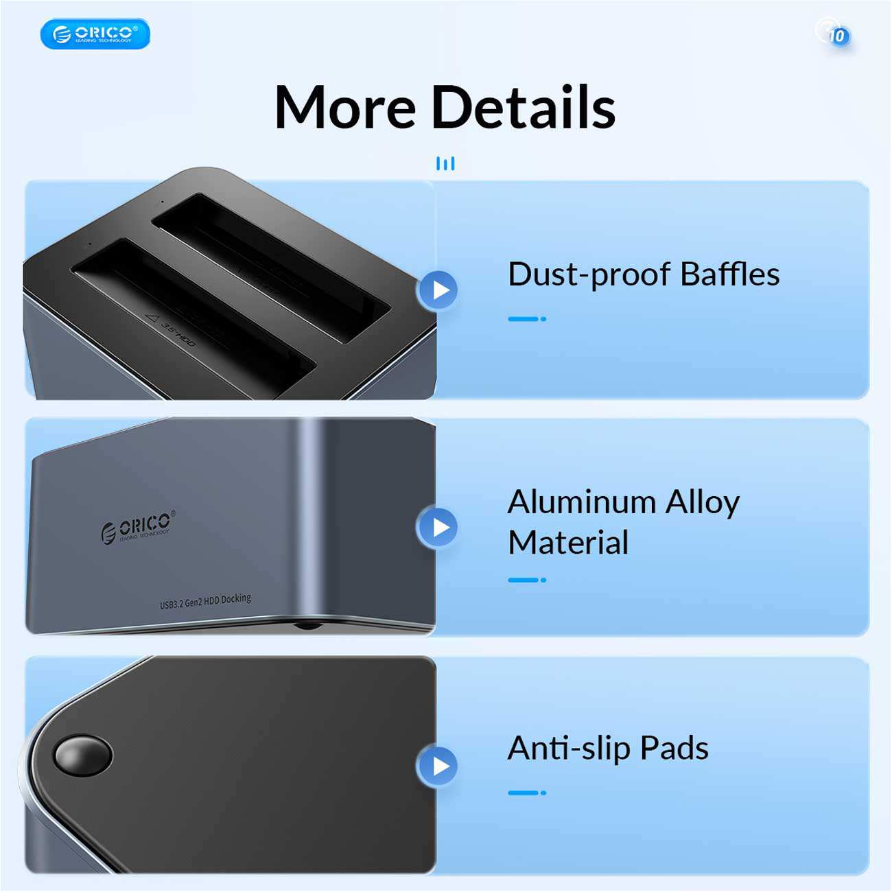 باکس هارد 2.5 اینچ و 3.5 اینچ یک سینی تایپ سی اوریکو 6616C3