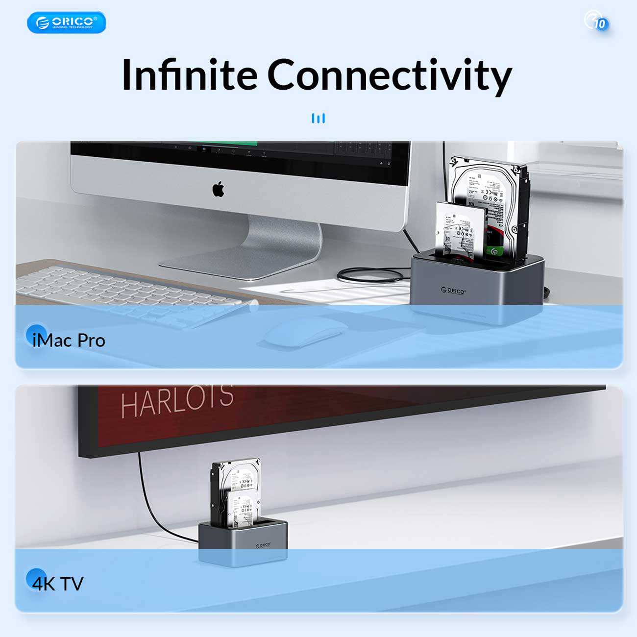 باکس هارد 2.5 اینچ و 3.5 اینچ یک سینی تایپ سی اوریکو 6616C3