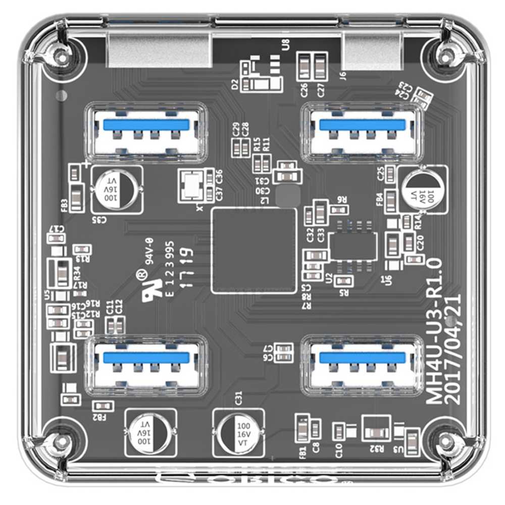 هاب USB 3.0 چهار پورت طرح شفاف اوریکو MH4UC-U3