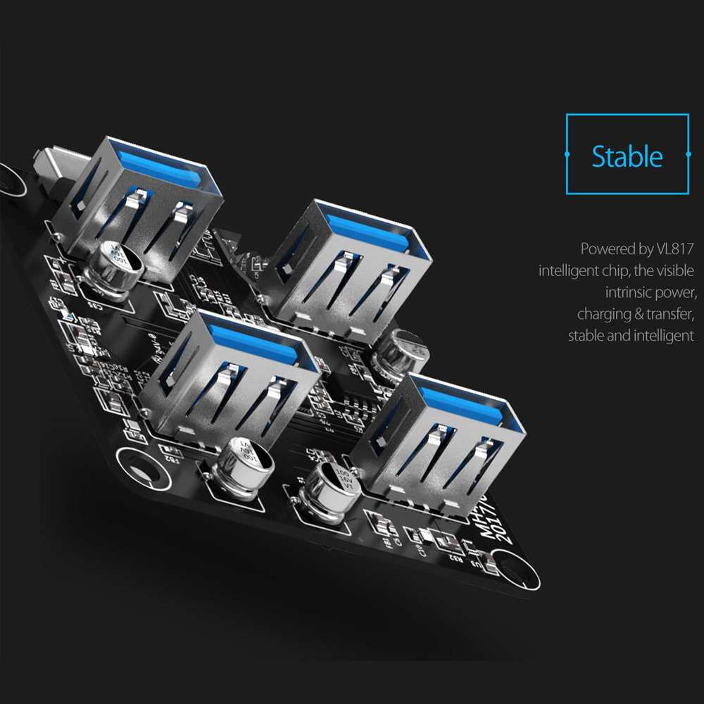 هاب USB 3.0 چهار پورت طرح شفاف اوریکو MH4UC-U3