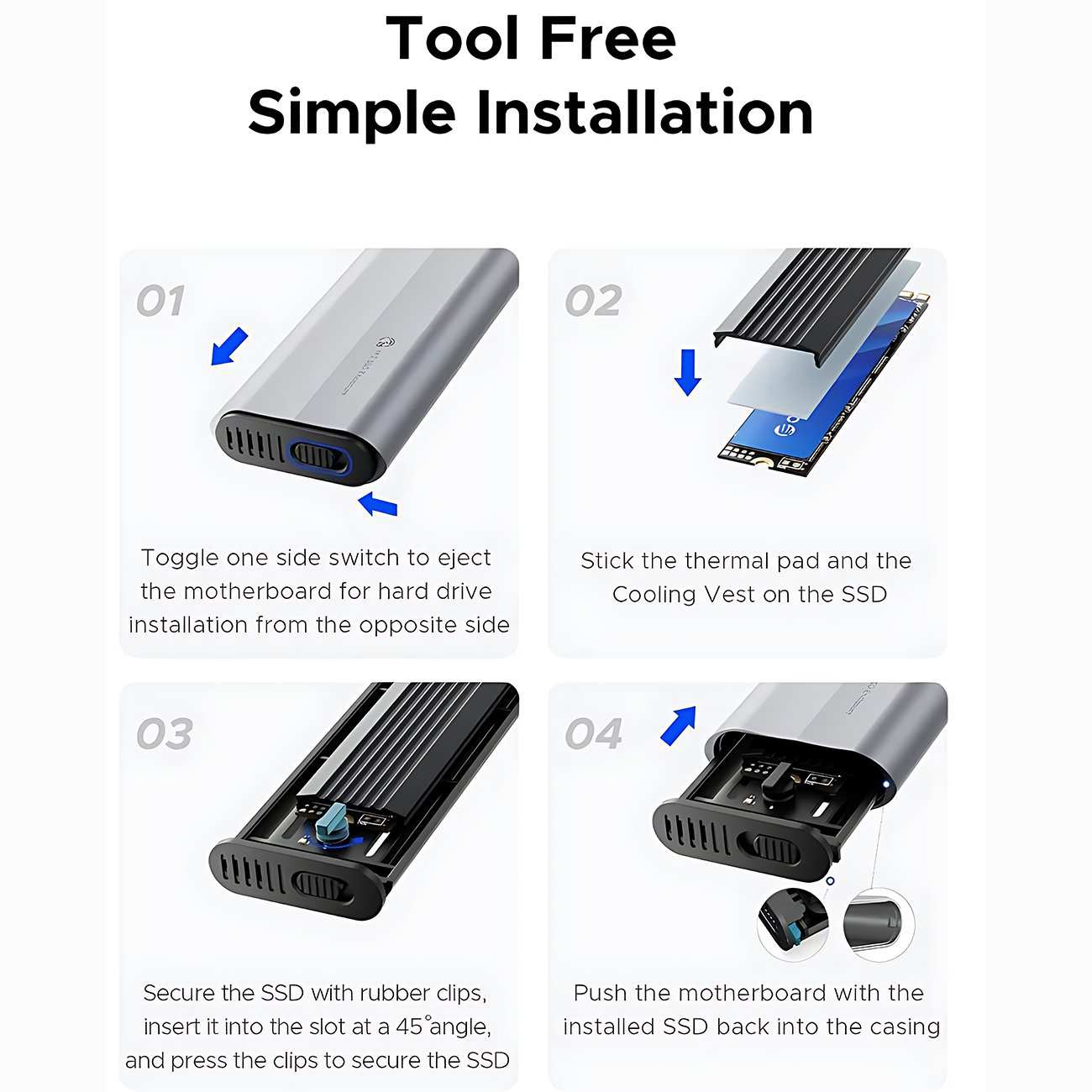 باکس هارد اساسدی پروتکل دوگانه M.2 اوریکو AXM2S-G2