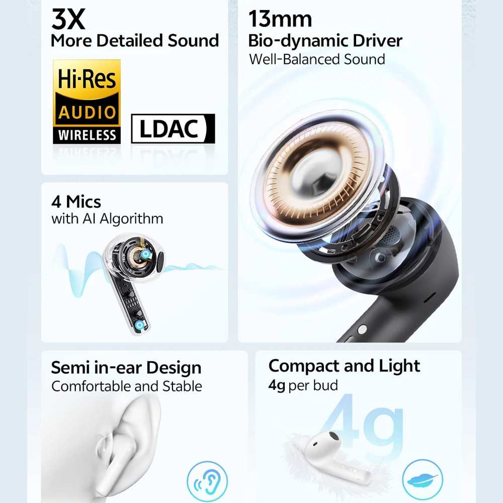 هندزفری بلوتوثی 5.4 کیوسیوای Ailybuds E10