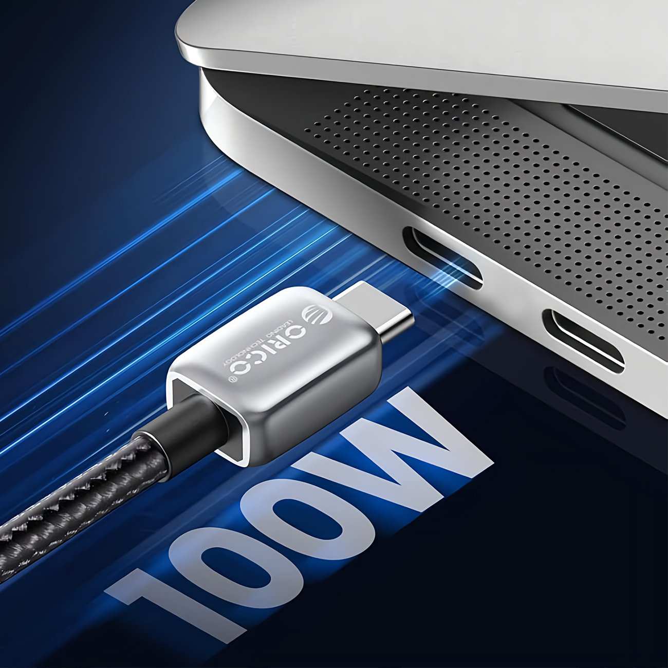 کابل سوپر فست شارژ تایپ سی به تایپ سی 100 وات یک متری اوریکو GQZB100-10-BK-BP