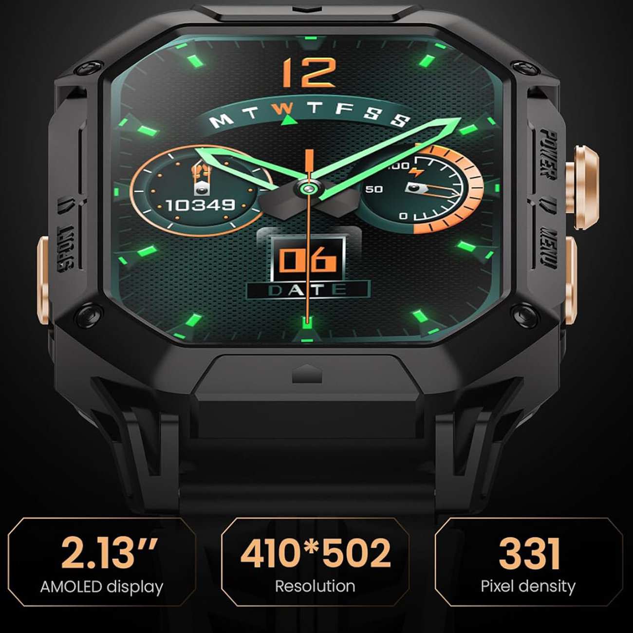 ساعت هوشمند ضدآب با طراحی نظامی هایلو IRON N1