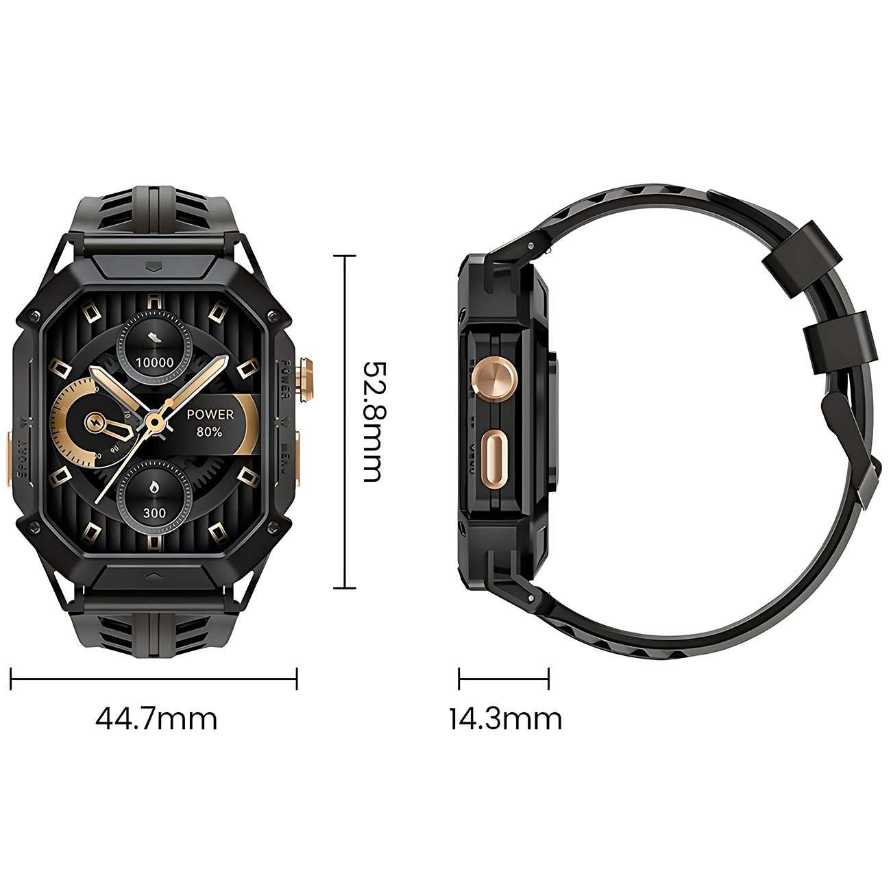 ساعت هوشمند ضدآب با طراحی نظامی هایلو IRON N1