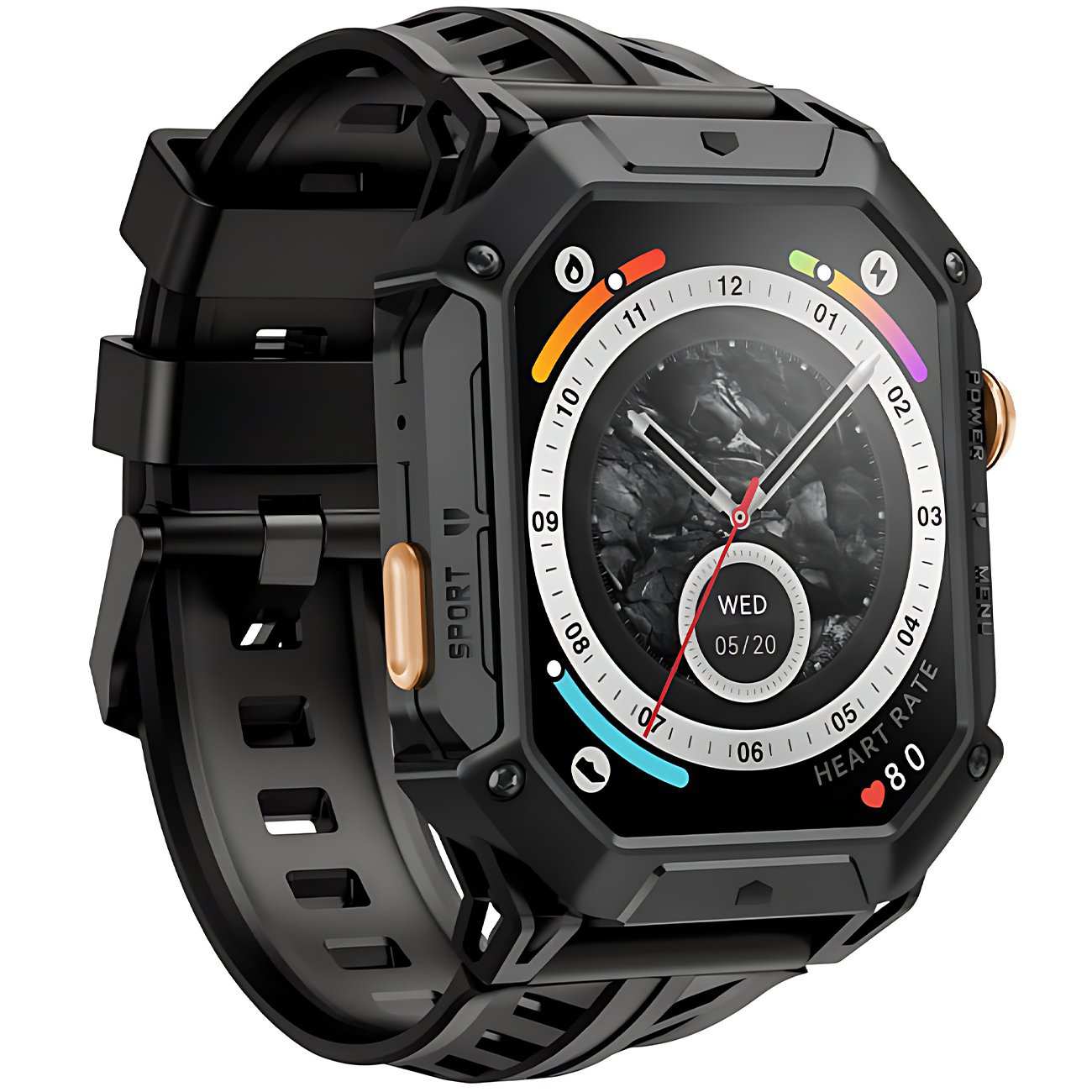 ساعت هوشمند ضدآب با طراحی نظامی هایلو IRON N1