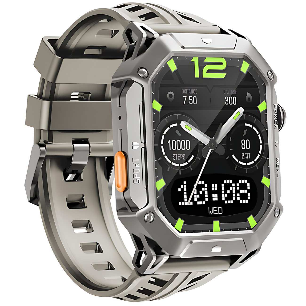 ساعت هوشمند ضدآب با طراحی نظامی هایلو IRON N1