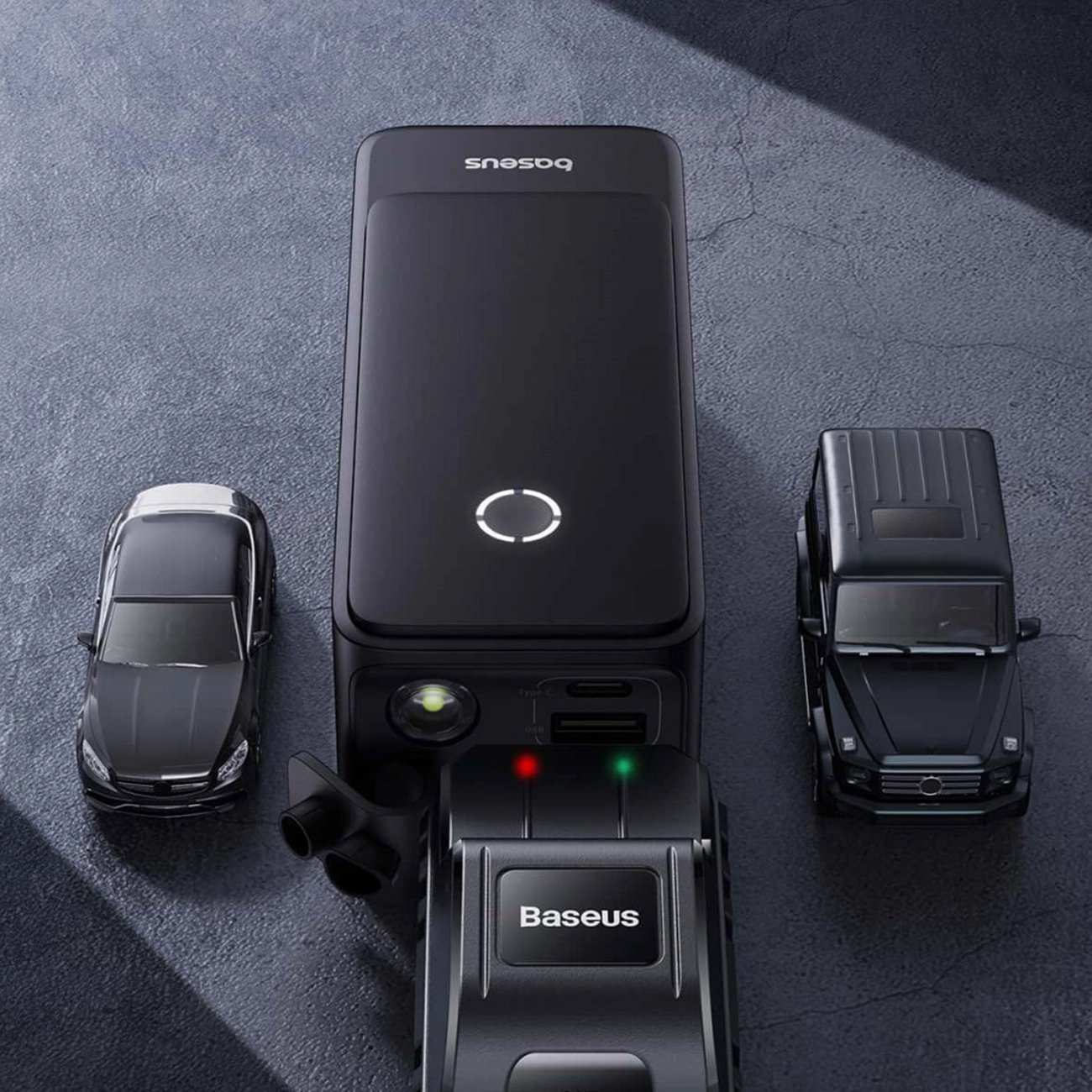 جامپ استارتر خودرو، پاوربانک 6000 میلیآمپر و چراغ قوه بیسوس BS-CH006 C00259200121-00