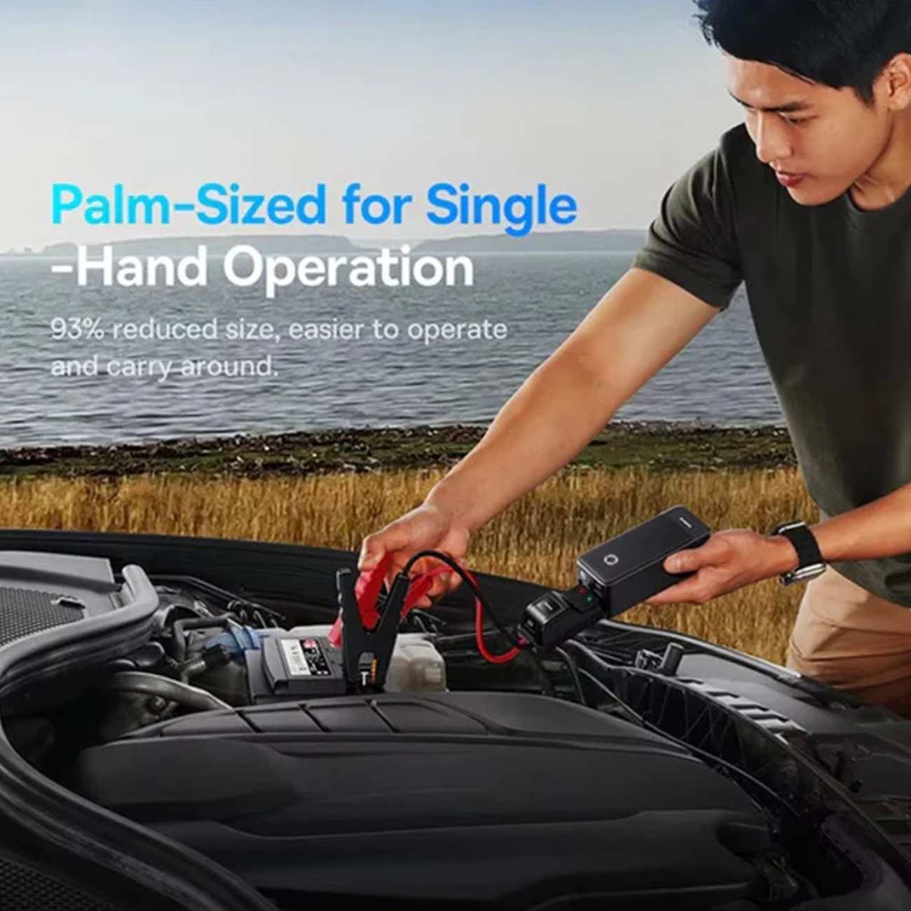 جامپ استارتر خودرو، پاوربانک 6000 میلیآمپر و چراغ قوه بیسوس BS-CH006 C00259200121-00