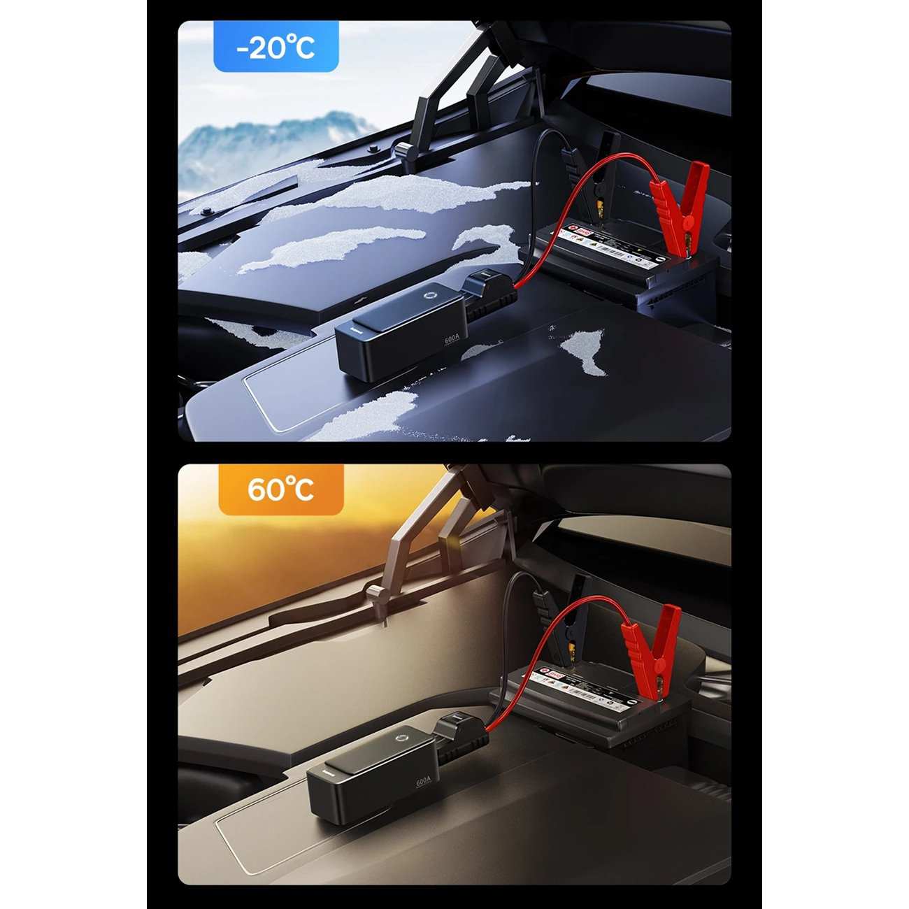 جامپ استارتر خودرو، پاوربانک 6000 میلیآمپر و چراغ قوه بیسوس BS-CH006 C00259200121-00