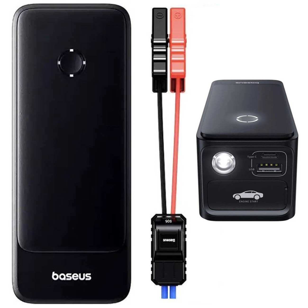جامپ استارتر خودرو، پاوربانک 6000 میلیآمپر و چراغ قوه بیسوس BS-CH006 C00259200121-00
