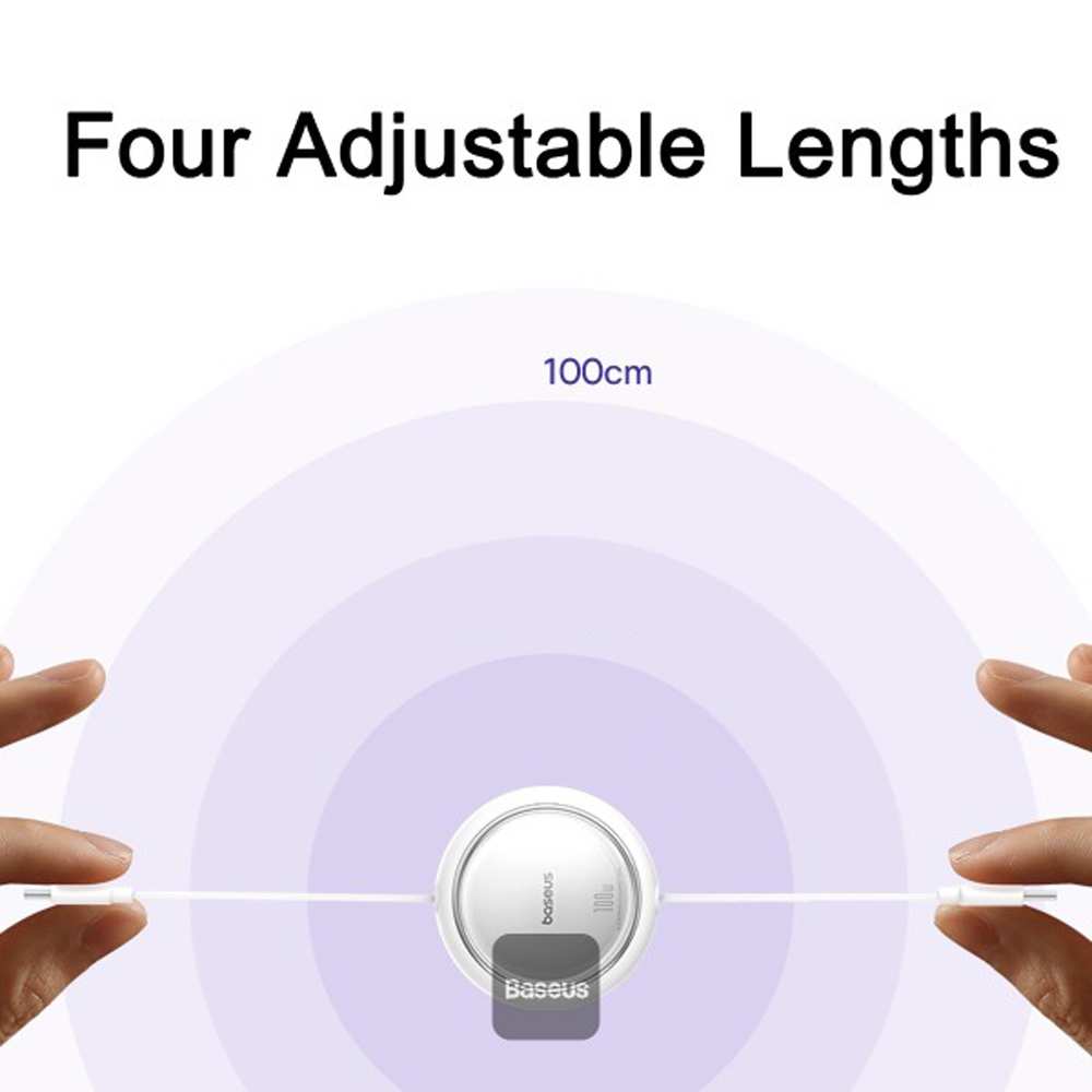 کابل شارژ دوسر تایپ سی جمعشونده 100 وات یک متری بیسوس P10364500111 CB000062