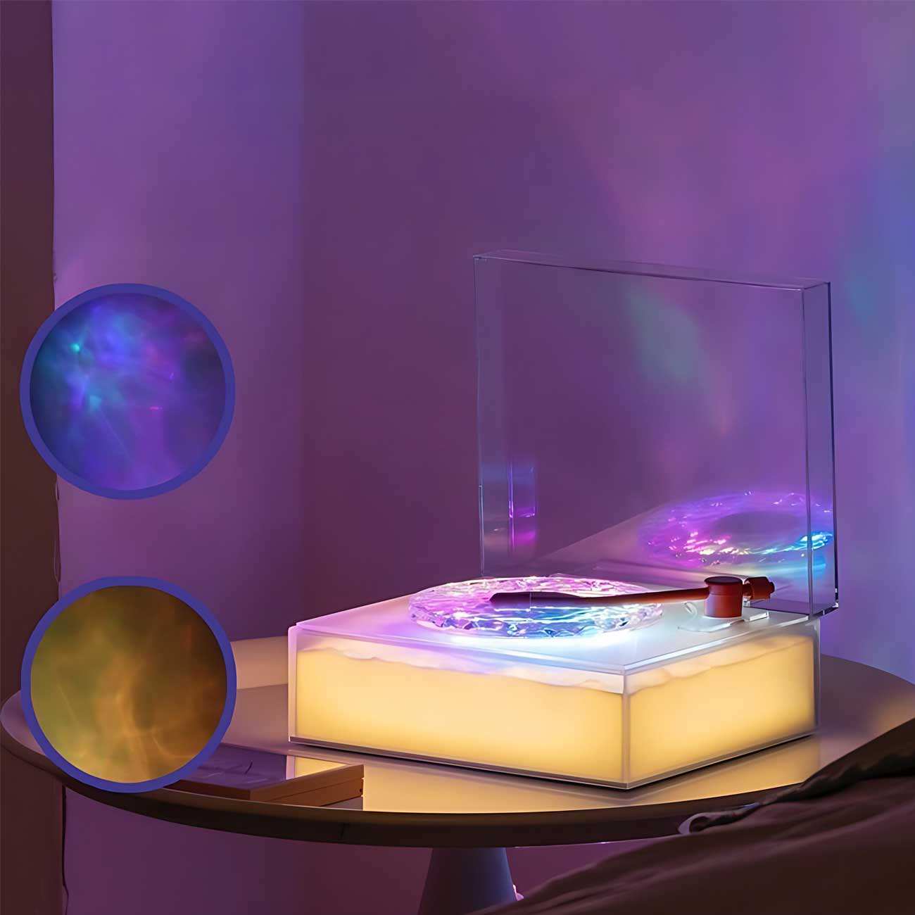 اسپیکر بلوتوثی و چراغ خواب رومیزی شانکسیا Round-X08 طرح گرامافون