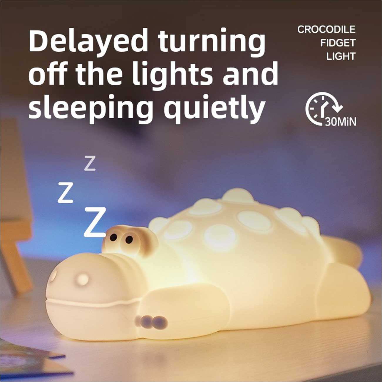 چراغ خواب فانتزی شارژی رانمی Runmei JXJA056 طرح کروکودیل