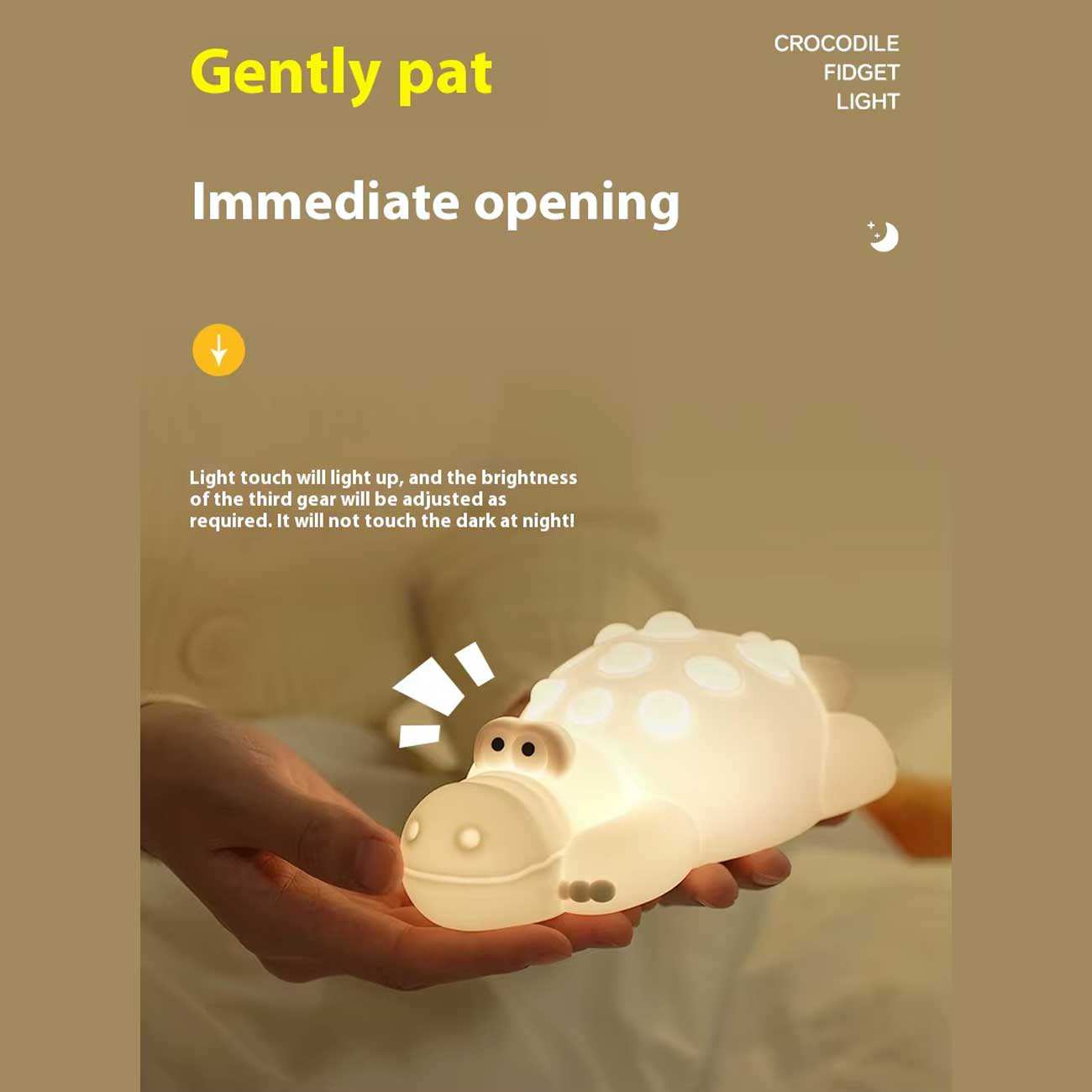 چراغ خواب فانتزی شارژی رانمی Runmei JXJA056 طرح کروکودیل