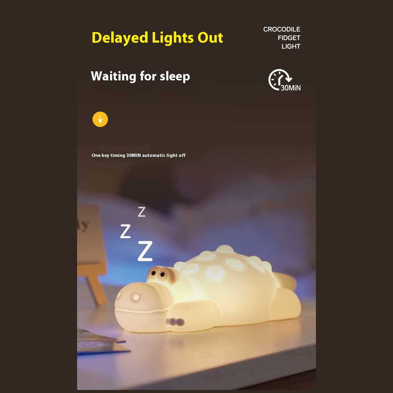 چراغ خواب فانتزی شارژی رانمی Runmei JXJA056 طرح کروکودیل