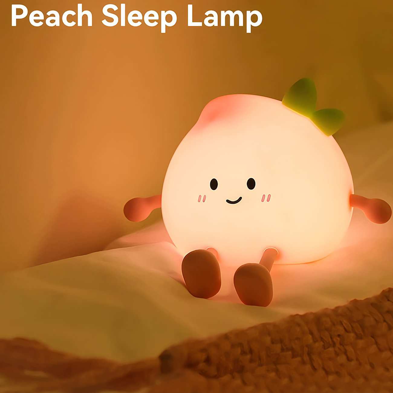 چراغ خواب فانتزی رومیزی شارژی طرح هلو JXJA040