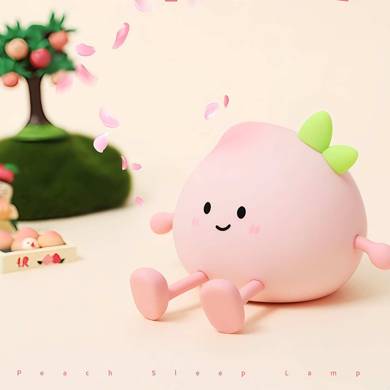 چراغ خواب فانتزی رومیزی شارژی طرح هلو JXJA040