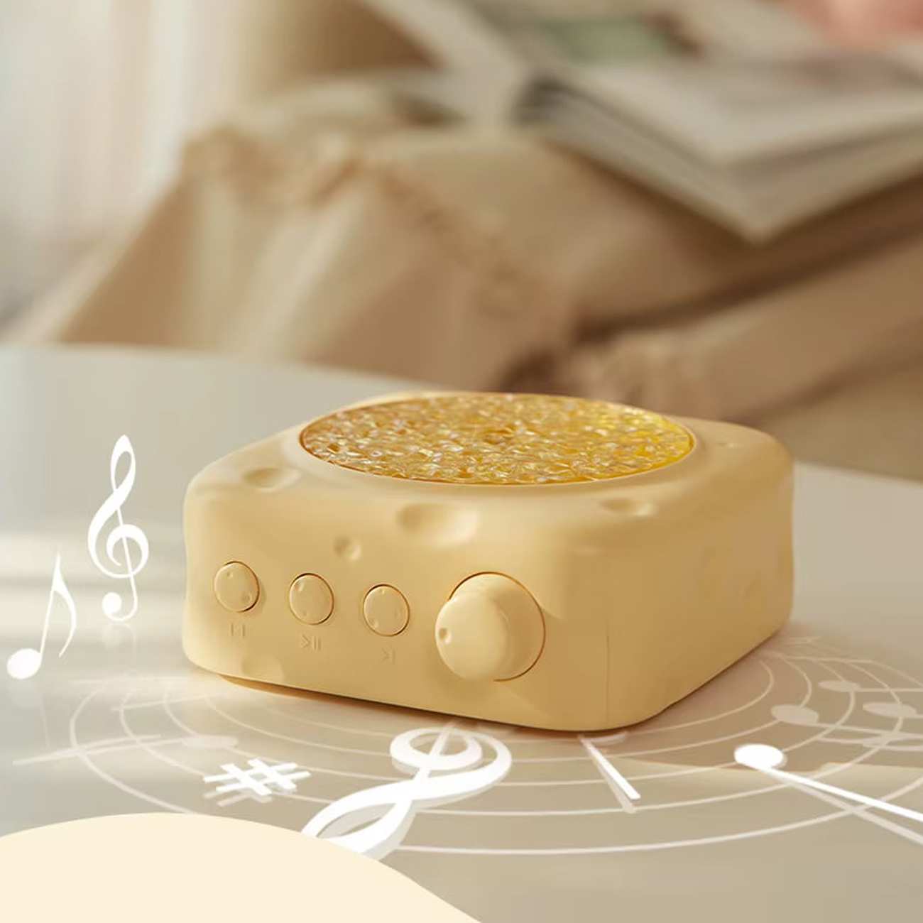 اسپیکر بلوتوثی و چراغ خواب فانتزی رانمی Runmei LK13 طرح پنیر