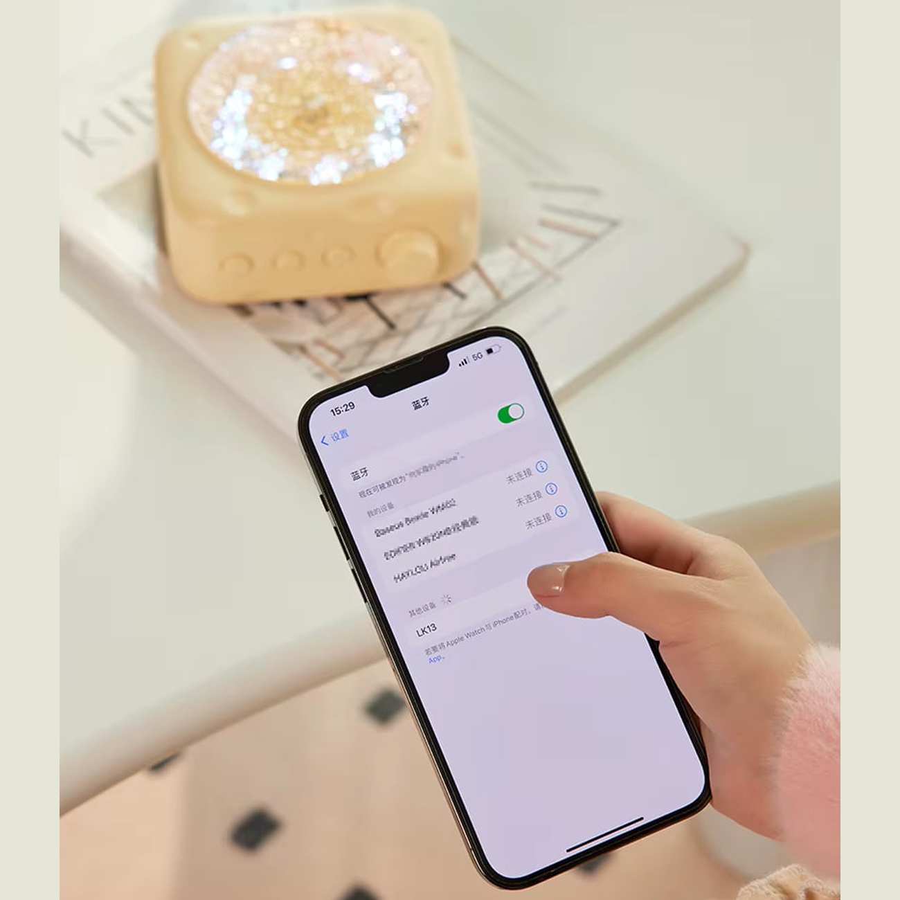 اسپیکر بلوتوثی و چراغ خواب فانتزی رانمی Runmei LK13 طرح پنیر