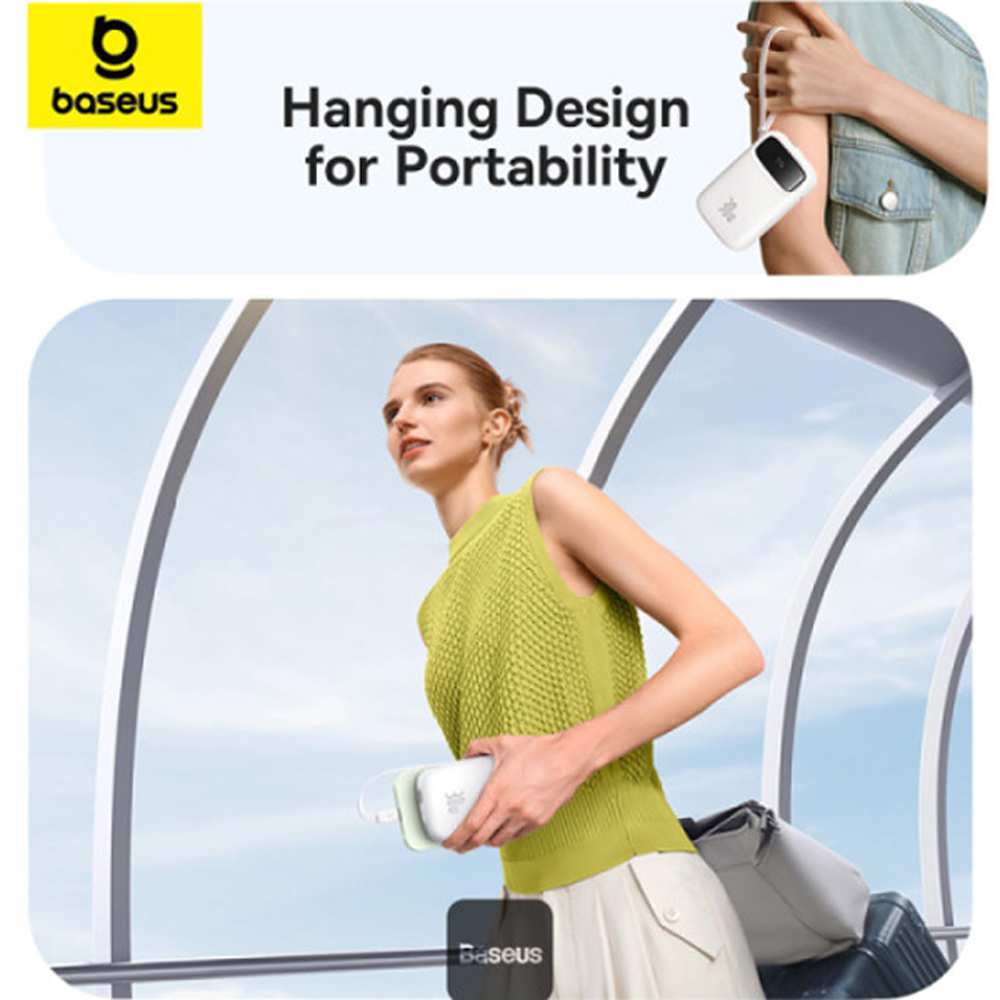 پاوربانک 10000 میلیآمپر USB و تایپسی 30 وات بیسوس Qpow 2 PPQD4-10C