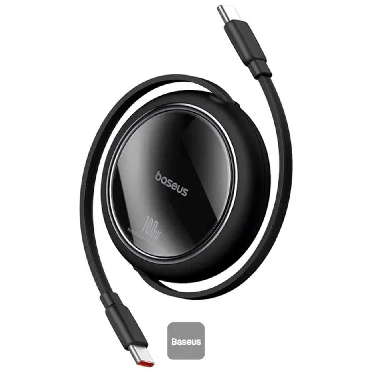 کابل شارژ دوسر تایپ سی جمعشونده 60 وات یک متری بیسوس P10364500111 CB000088