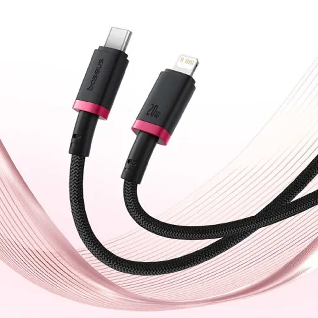 کابل شارژ سریع تایپ سی به لایتنینگ 20 وات یک متری بیسوس CB000123