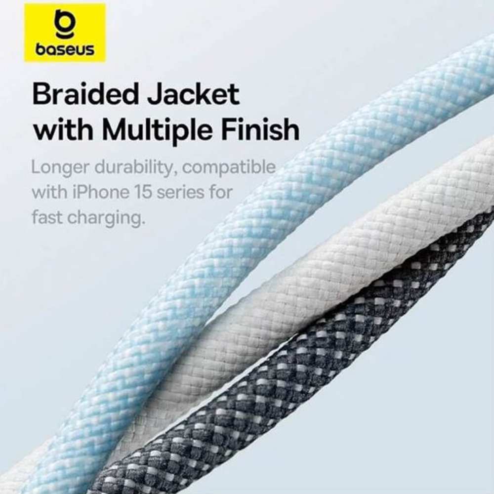 کابل دوسر تایپ سی 100 وات 5 آمپر یک متری بیسوس CB00076