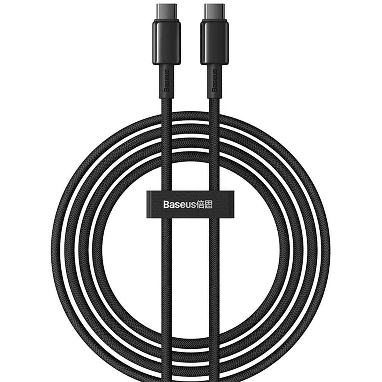 کابل دو سر تایپ سی فست شارژ 100 وات 5 آمپر یک متری بیسوس P10319800321-03