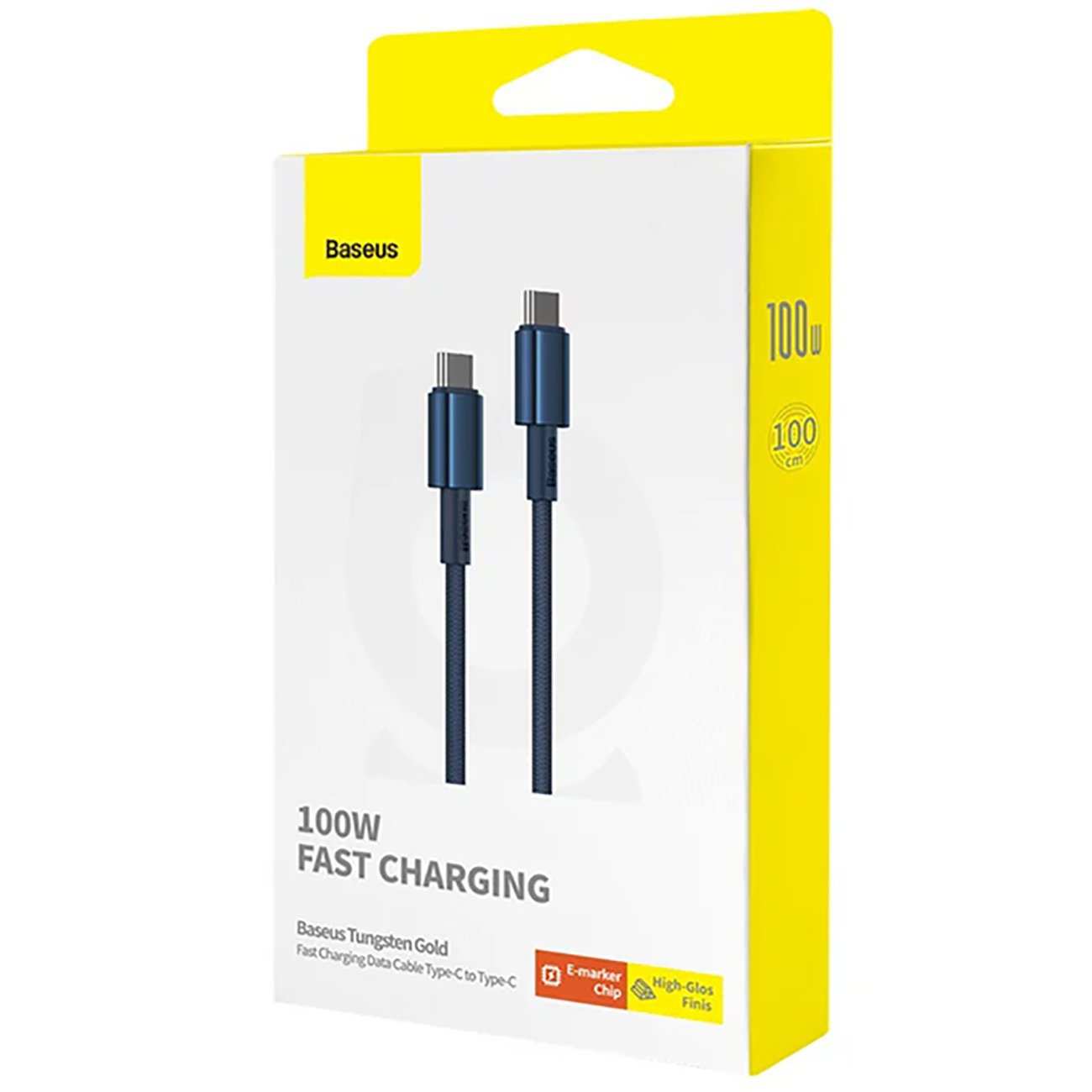 کابل دو سر تایپ سی فست شارژ 100 وات 5 آمپر یک متری بیسوس P10319800321-03