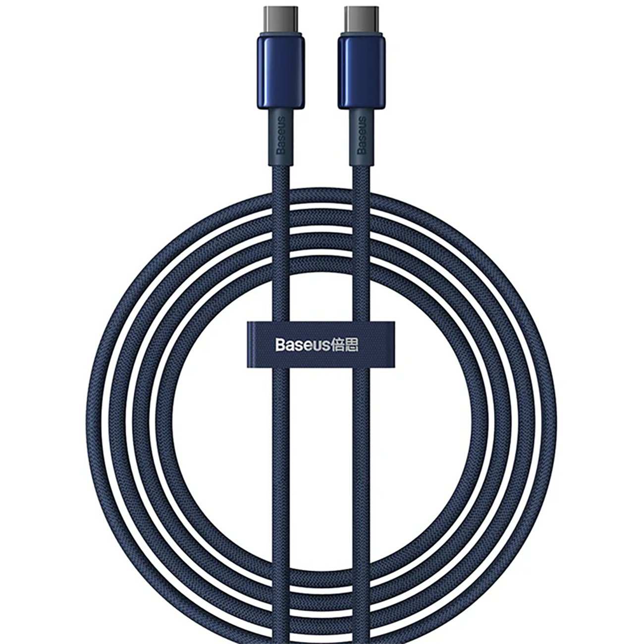 کابل دو سر تایپ سی فست شارژ 100 وات 5 آمپر یک متری بیسوس P10319800321-03