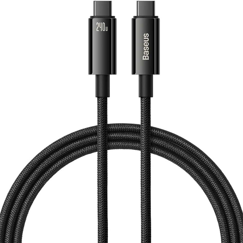 کابل تایپ سی به تایپ سی 240 وات یک متری بیسوس CB000038