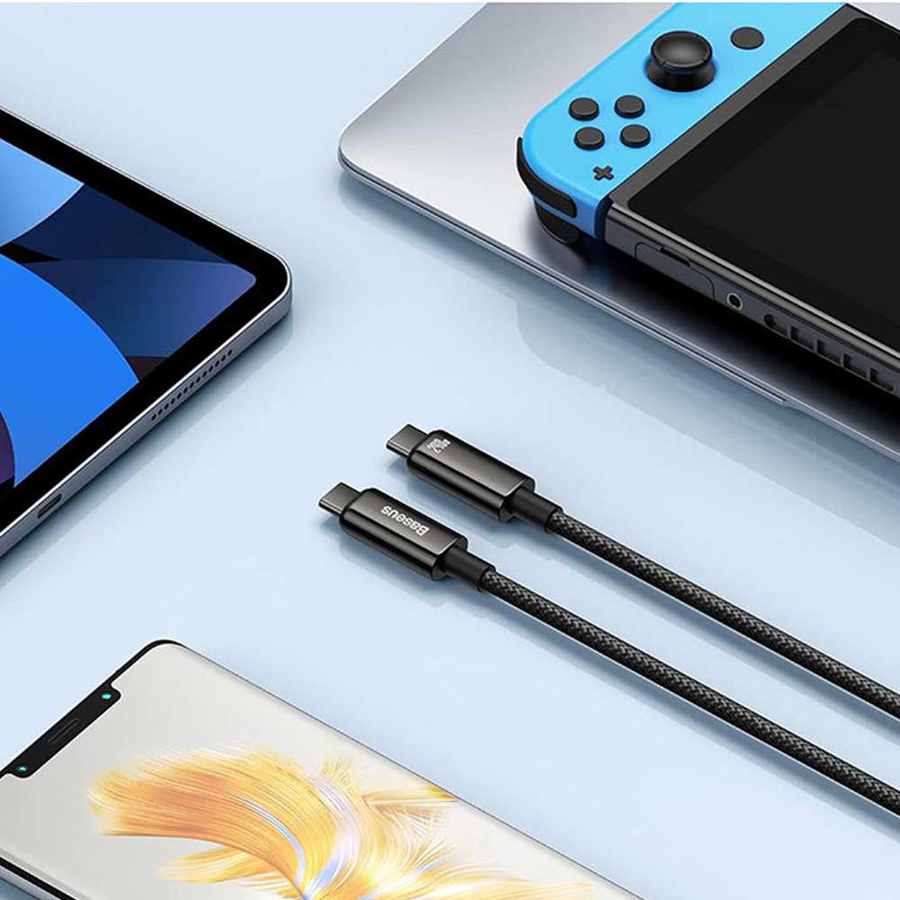 کابل تایپ سی به تایپ سی 240 وات یک متری بیسوس CB000038