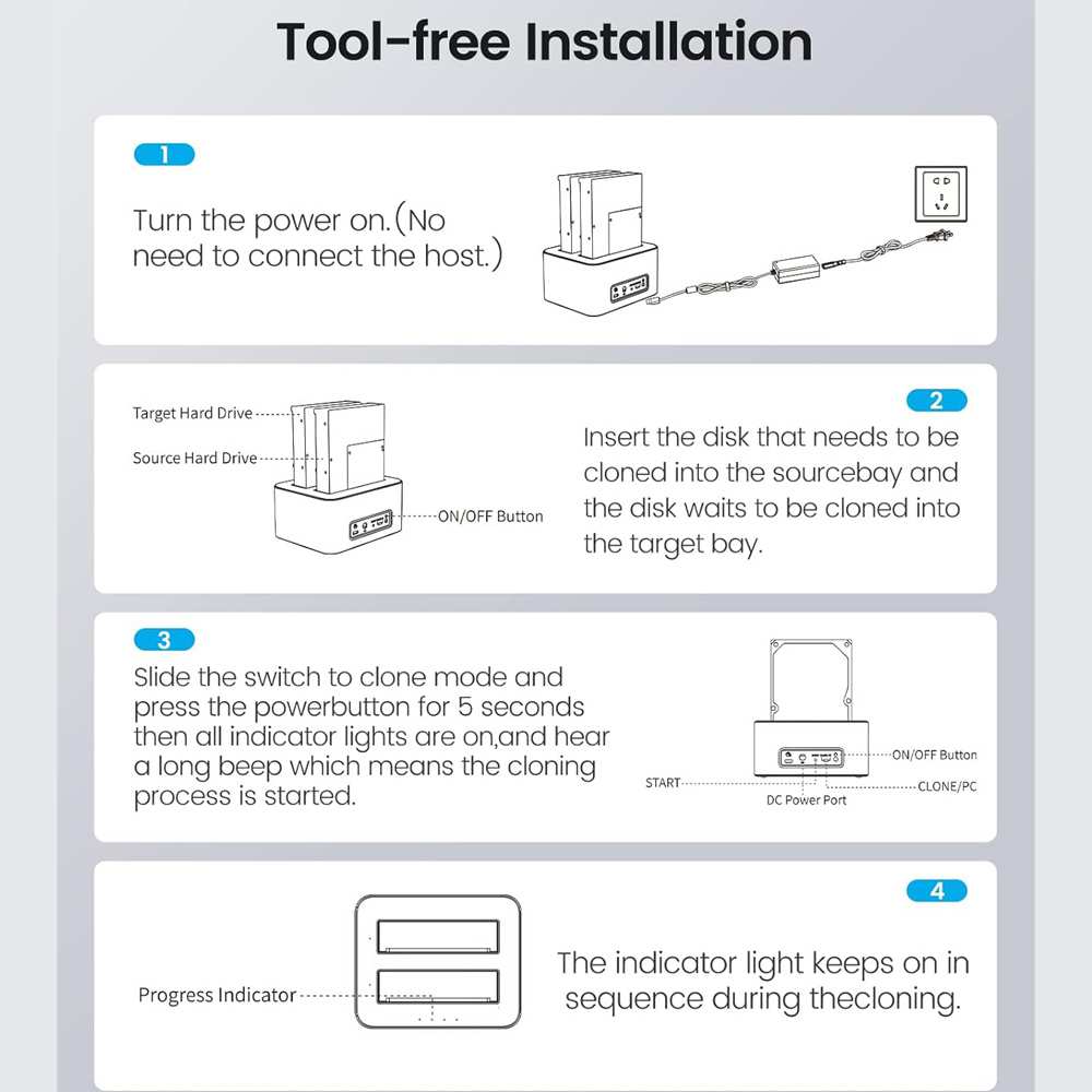 باکس هارد 2.5 اینچ و 3.5 اینچ 2 سینی Type-C اوریکو 6626C3-C