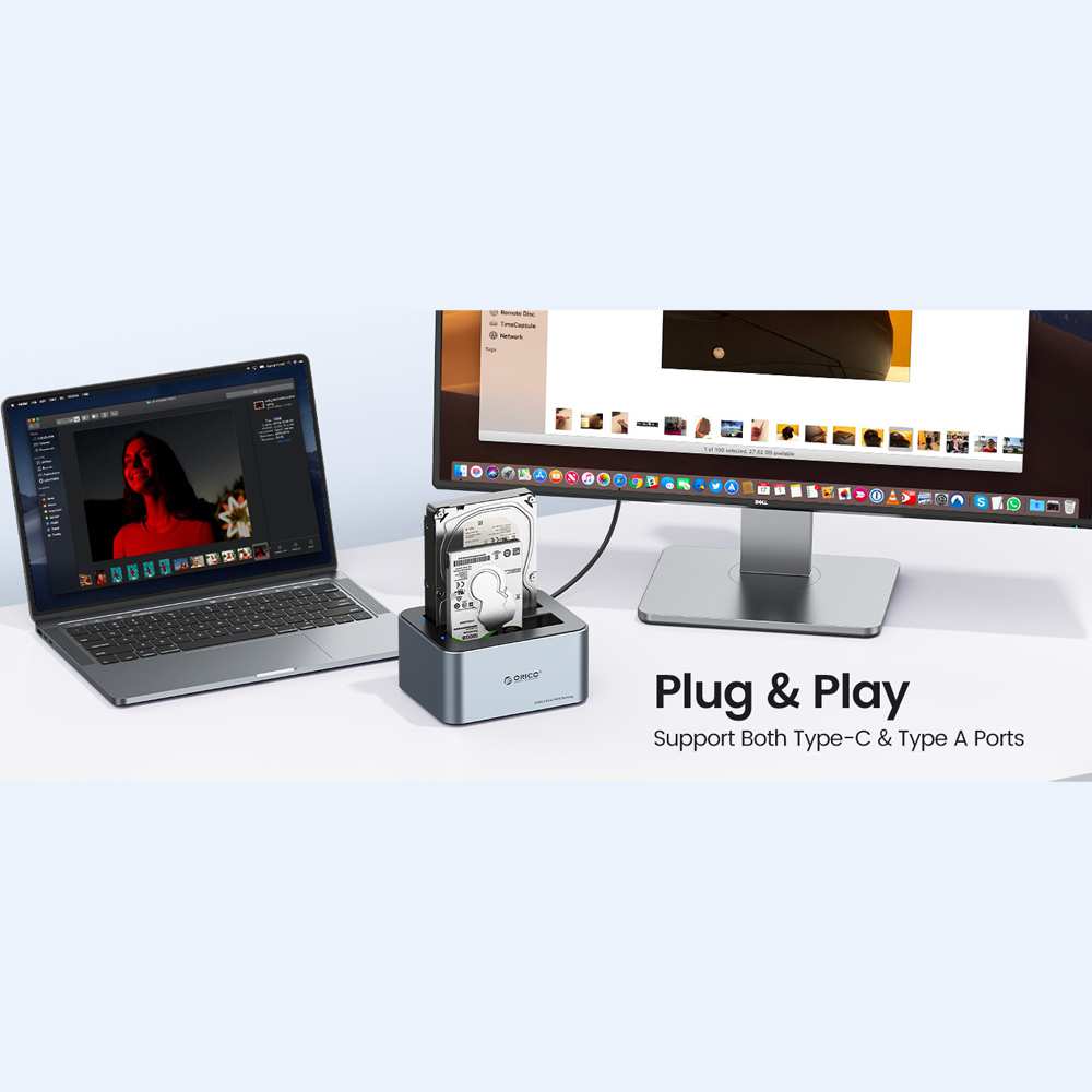 باکس هارد 2.5 اینچ و 3.5 اینچ 2 سینی Type-C اوریکو 6626C3-C