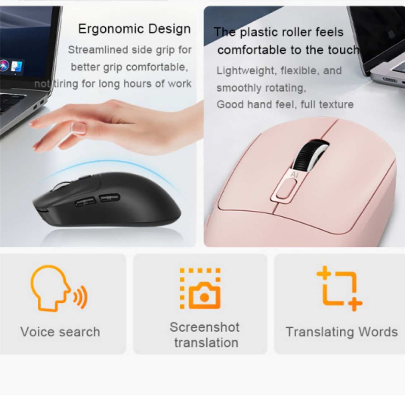 موس هوشمند بیسیم کوتسی OF-046 FH با قابلیت تایپ، ترجمه و فرمان صوتی