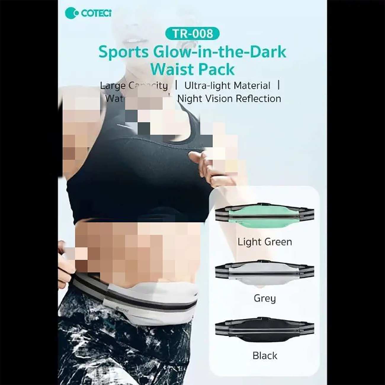 کمربند ورزشی ضدآب شبتاب کوتسی TR-008