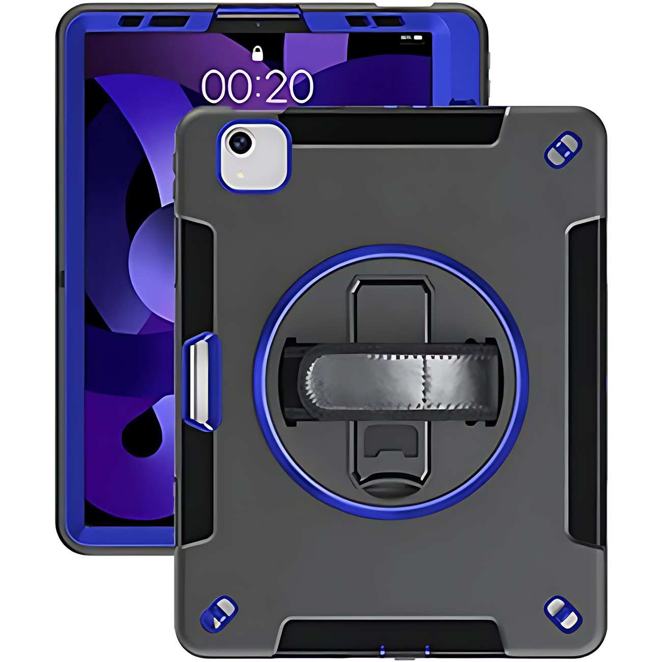 کاور محافظ آیپد ایر 10.9 اینچ (نسل 4 و 5)، آیپد پرو 11 اینچ (نسل 2، 3 و 4)، آیپد ایر 11 اینچ M2/M3 کوتسی iP-037 با پایه نگهدارنده چرخشی و بند دستی