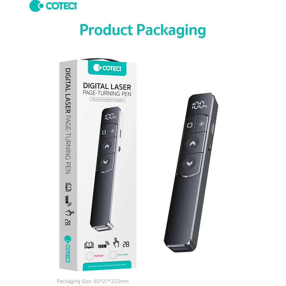 قلم پاورپوینت بیسیم کوتسی 81005 با نور سبز