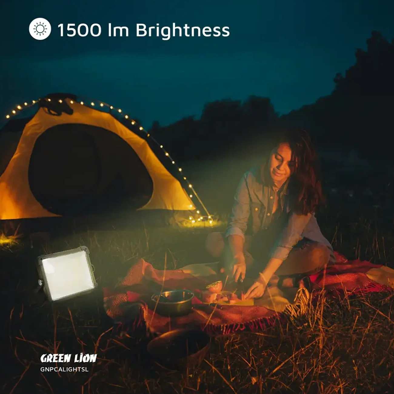 چراغ کمپینگ خورشیدی گرین لاین GNPCALIGHTSL / GCL-25 همراه ریموت کنترل