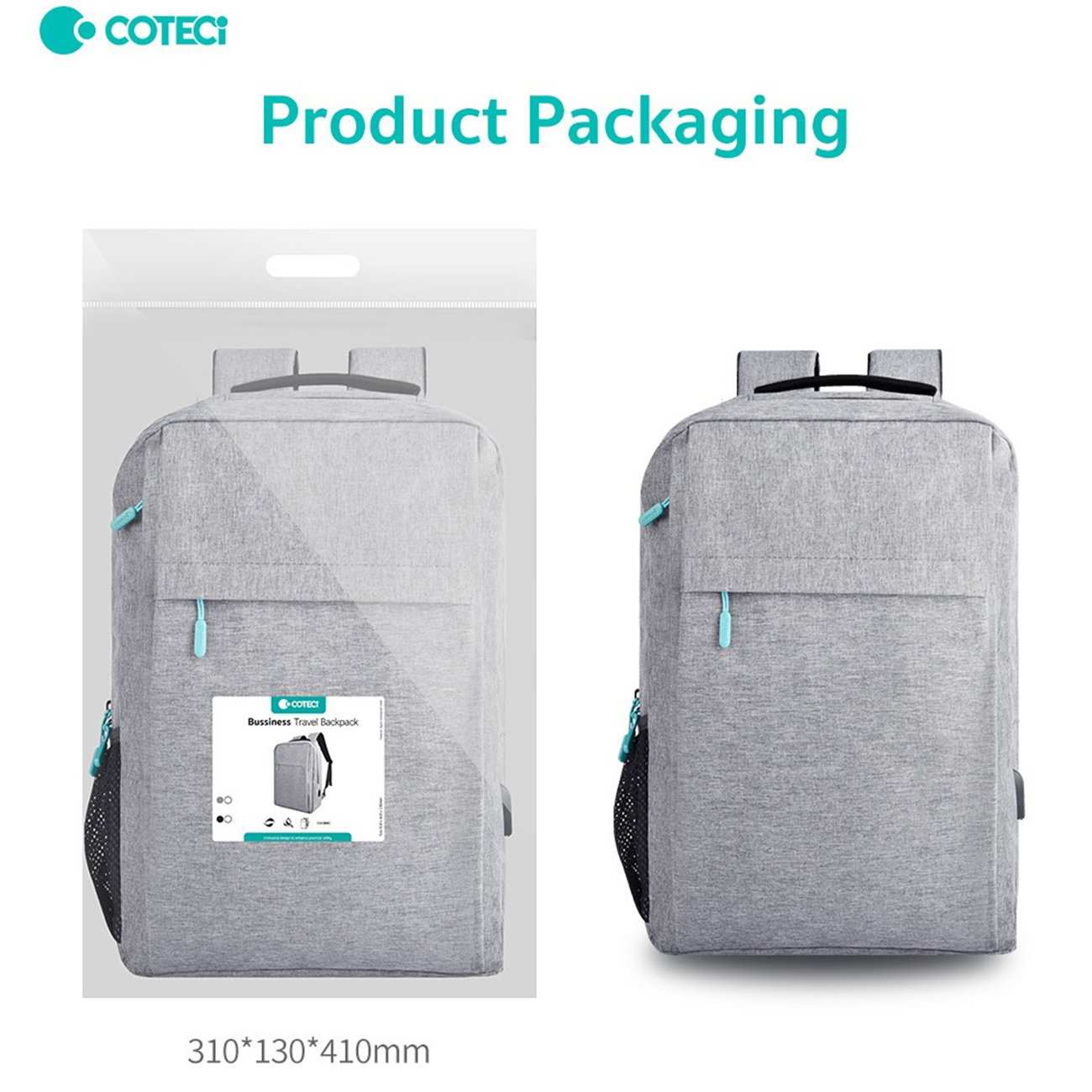 کوله پشتی مسافرتی لپتاپ 14 اینچ با پورت USB کوتسی MB-050