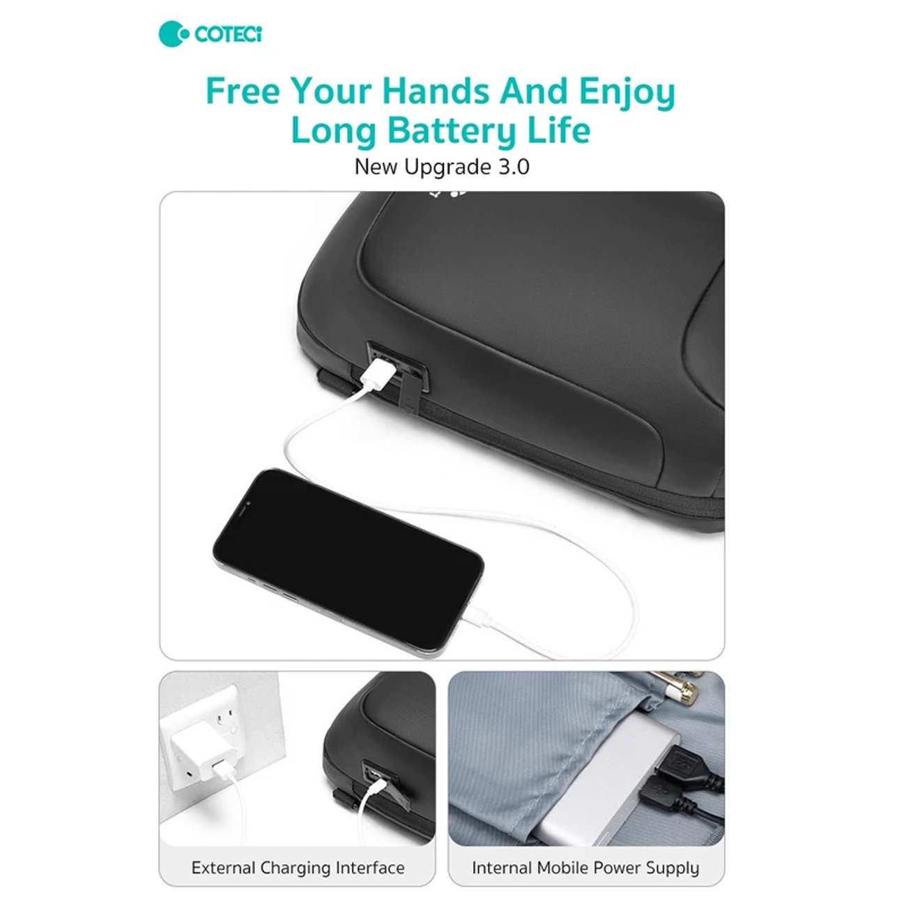 کیف کراس بادی ضدآب دارای پورت USB کوتتسی OT-037