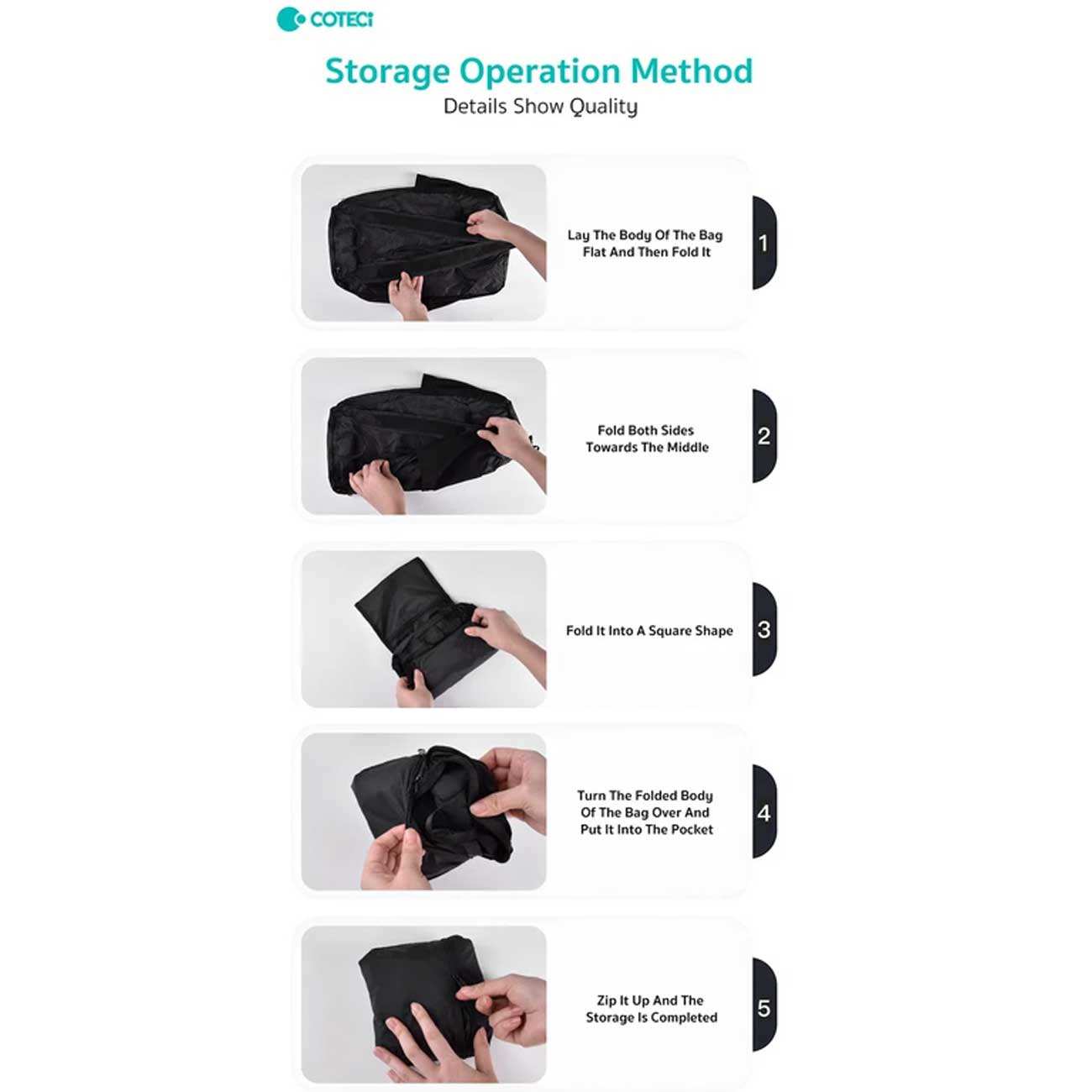 کوله پشتی کوهنوردی ضدآب 15 لیتری تاشو کوتسی TR-026