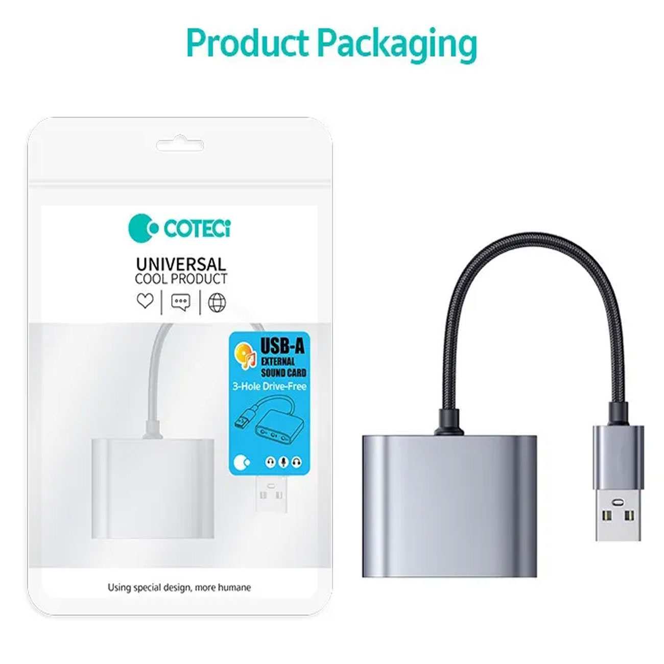 مبدل USB به جک 3.5 میلی متری کوتسی 76011