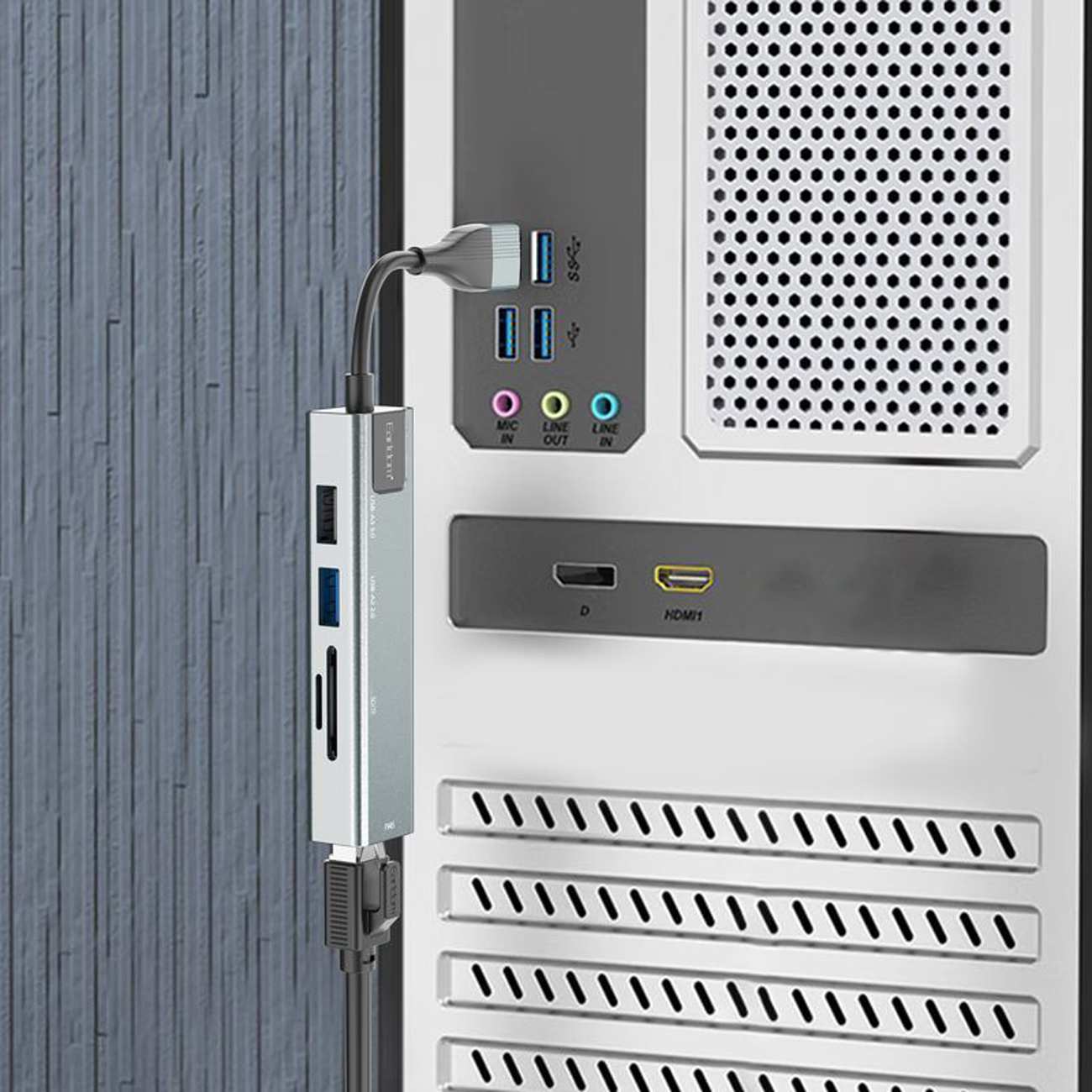 هاب USB و تایپ سی 5 پورت ارلدام ET-HUB24